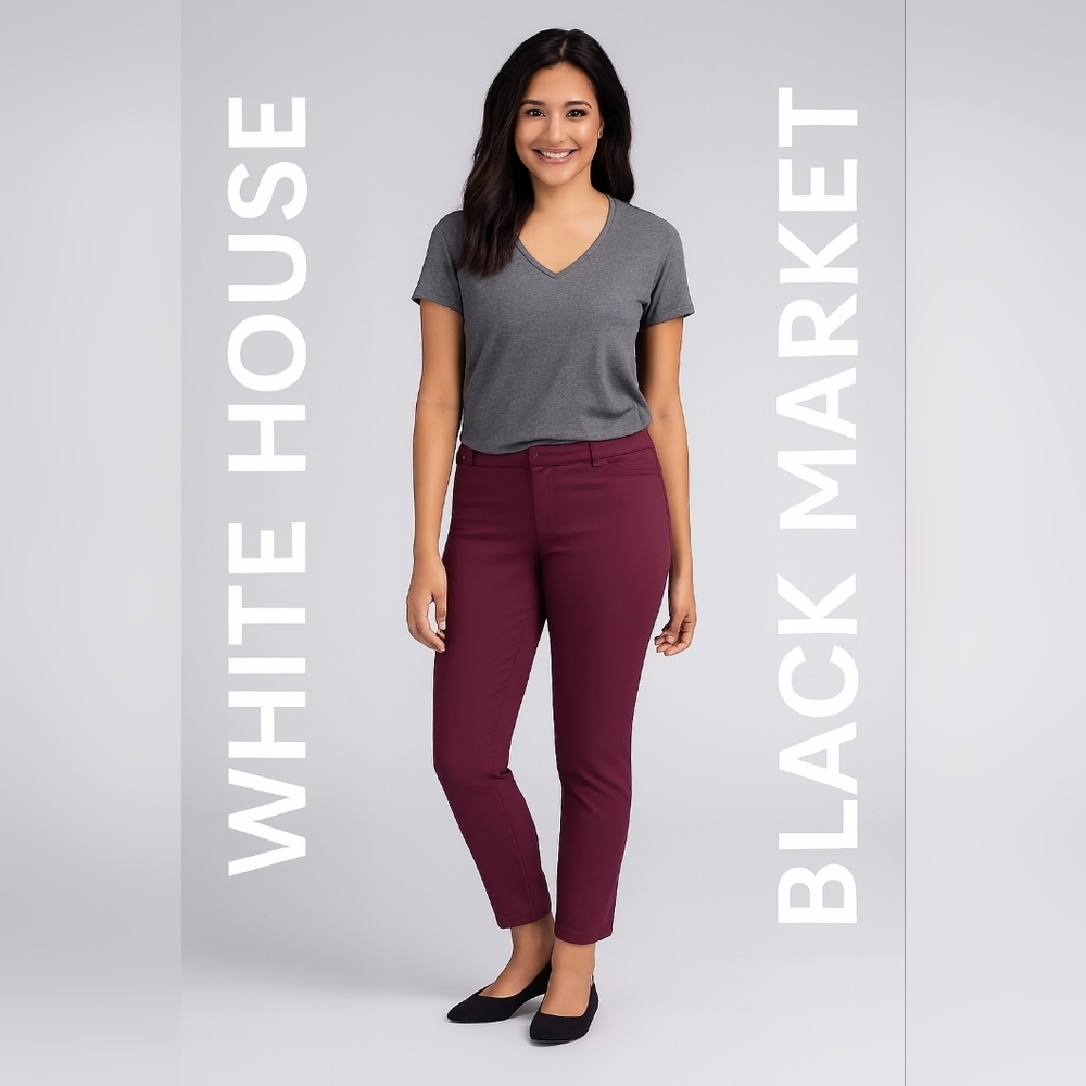 WHITE HOUSE BLACK MARKET Purple Slim Ankle Jeans‎ (#1,356)